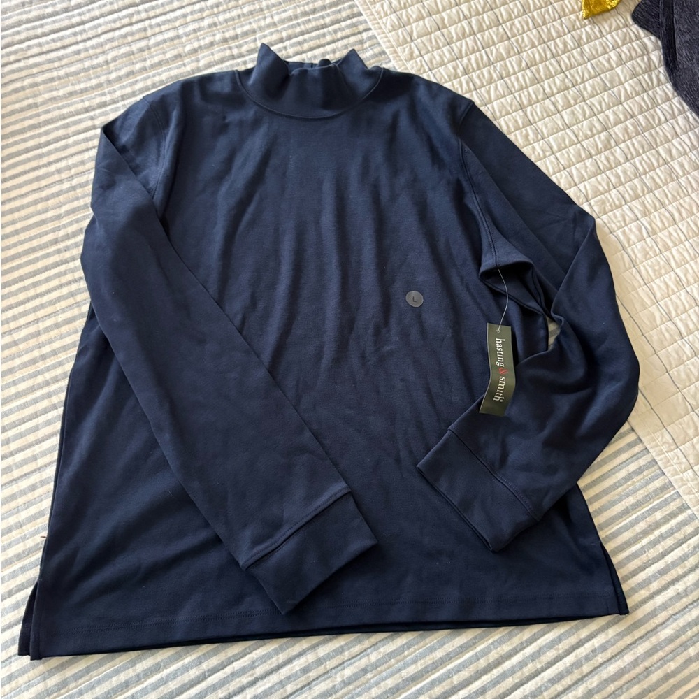 Elegant Navy Turtleneck Sweater for Men